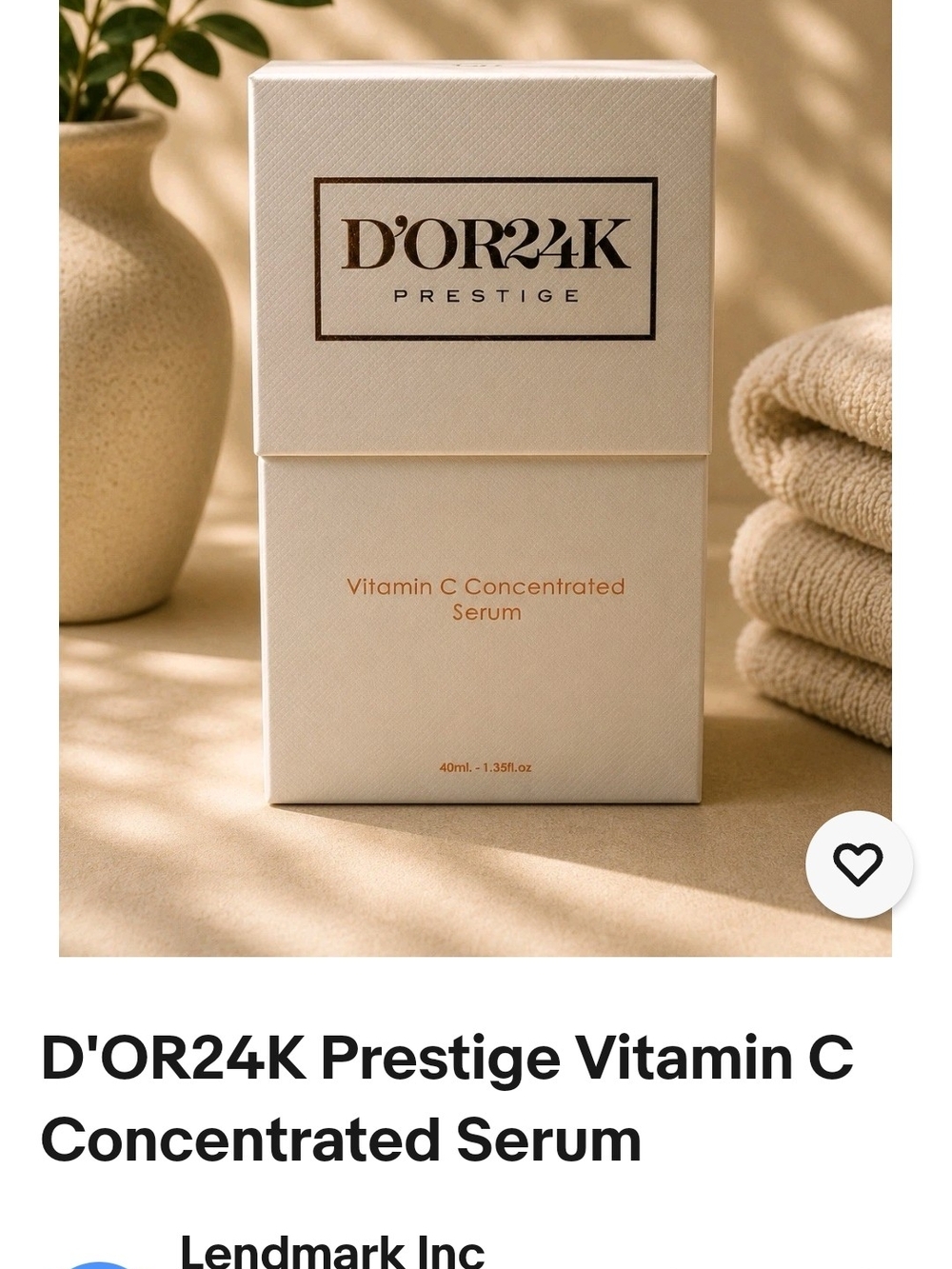 D'OR24K Prestige Vitamin C Concentrated Serum - Cream
